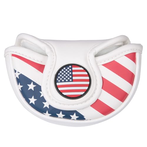 USA Stars and Stripes Print Golf Club Mid Mallet Putter Head Cover