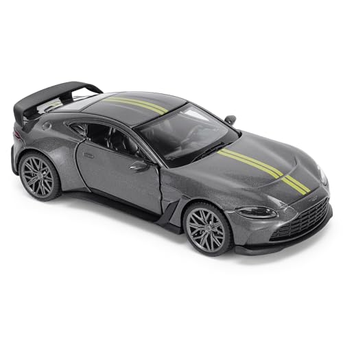 CMJ Aston Martin V12 Vantage Modellauto im Maßstab 1:43 – Grau | Exklusives Sammlermodell aus Druckguss | Offiziell Lizenziertes Produkt