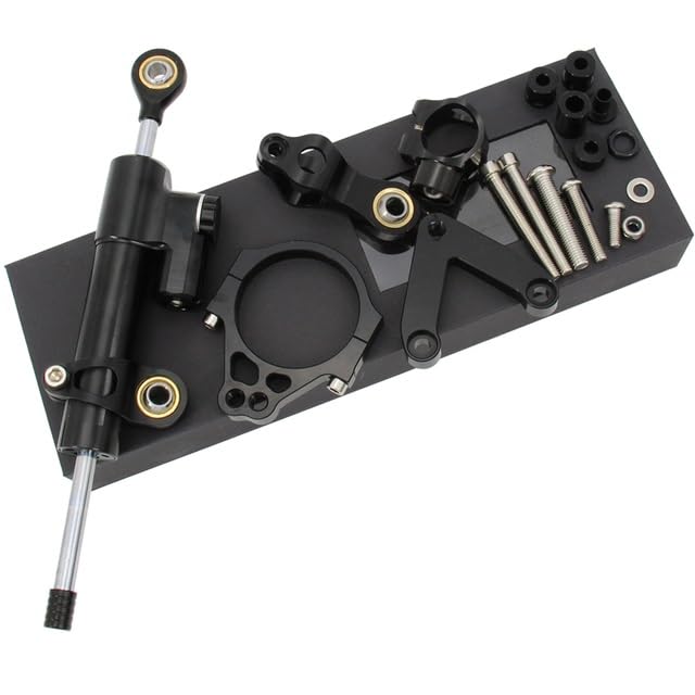 Amortisseur de direction moto stabilisateur hydraulique avec kit support de montage CNC