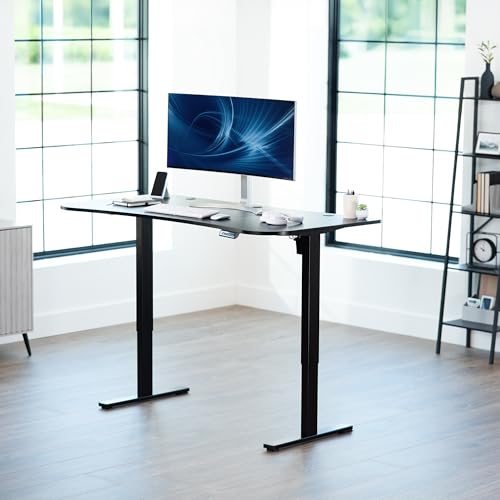 VIVO Electric 63 x 32 in Standing Desk, Memory Height Adjustment, 1B Series, Black Top Black Frame, DESK-KIT-1B1B