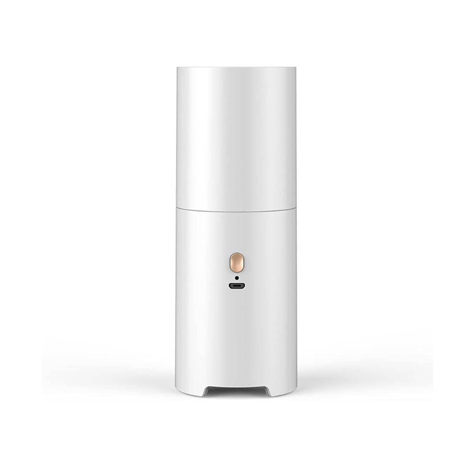 Aspirateur de voiture portable blanc avec alimentation USB pour vos voyages