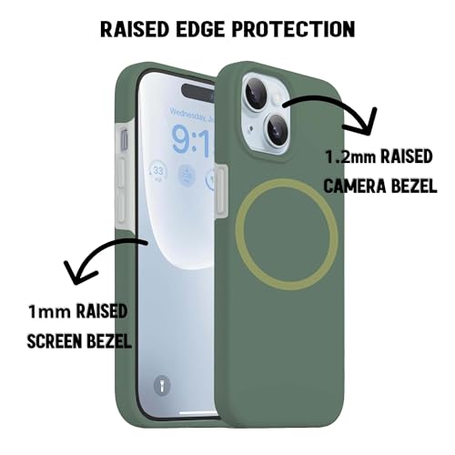Image of Kratos Soft Silicone Case Cover Compatible with iPhone 14 Plus - Everyday Comfort Protection, Wireless Magnetic Charging Case with Raised Edge Camera & Screen Protection, Shock-Resistant Design