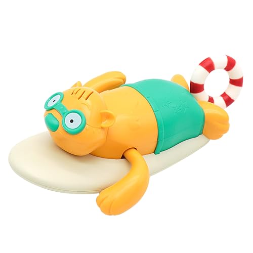 DUCKBOXX XX Pull-String Swimming Sea Friends Bath Toy for Kids (Surfing Beaver)