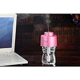 Acoustic Audio Tek¡§Portable Bottle Cap Air Humidifier with bottle for office home travel--Pink