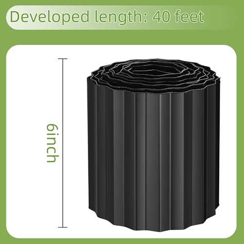 image for ZXZYHFTY Corrugated Metal Garden Edging, Landscape Edging Border, 6 