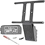 SnapPlate® (Model X) - Removable, Height-Adjustable Front License Plate Mount for 2022-2023 Refresh Tesla Model X - Fast, Easy, Grille-Safe Bracket