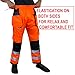 Notus Men's Work Safety Pants High Visibility Cordura Knee Reinforced Tactical Trousers Utility Tools Holster Pockets S5 Orange 40 34