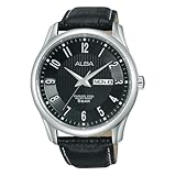 SEIKO セイコー ALBA アルバ AV3257X1 クォーツ メンズ ビジネス アナログ 曜日 日付 デイデイト カレンダー ブラック レザーベルト 革ベルト 時計 腕時計 男性 日本製ムーブメント [並行輸入品]