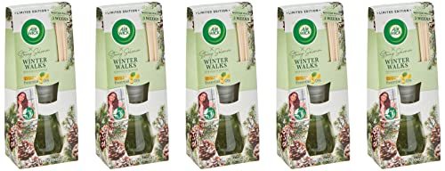 Air Wick, Winter Walks Fresh Pine, Reed Diffuser Air Freshener (Pack of 5 x 33ml)