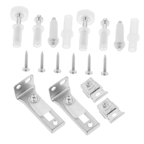 2 sets de herrajes de acero inoxidable para puerta plegable con riel y guía para puerta de clóset, instalación fácil miniatura 1