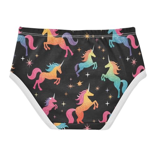 Wusikd Unicorns Girls' Underwear Cotton Colorful Girls Briefs Soft Toddler Underwear 2T2