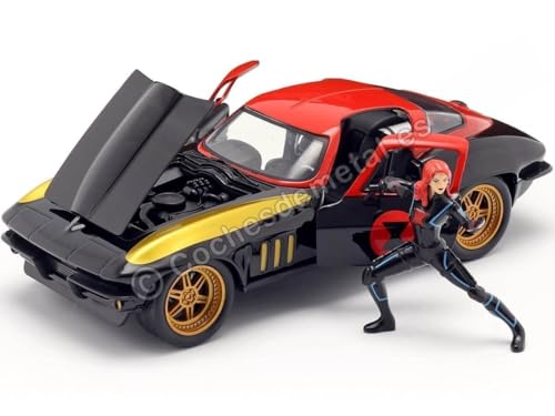 Auto Die-cast Marvel 1:24 Chevy Corvette 1966 miniatura 5