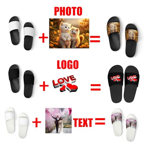 Custom Slippers Man Woman Boy Girl Tailor Made Slides Sandals Personalized Photo Text Customized Couple Bath Shoes Water Shoe Family Wear Soft Soles Flip Flops4