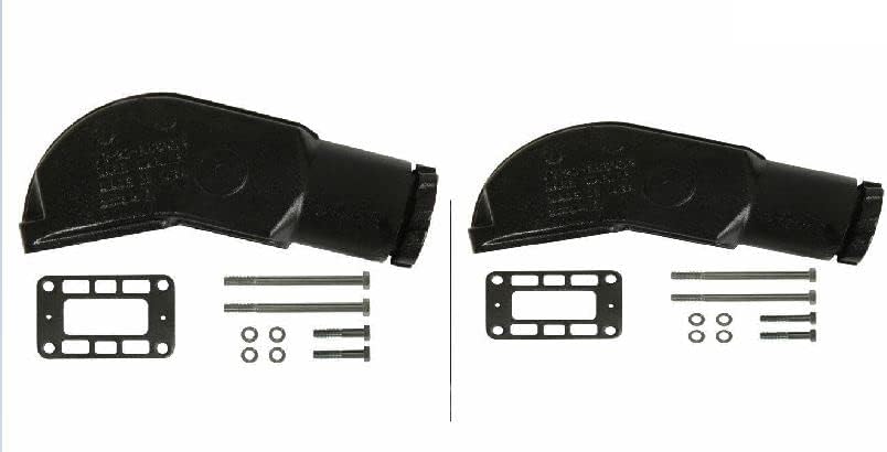 FASWORX Two Exhaust Manifold Riser Elbow Compatible with Volvo Penta 855384 856891 5.0L 5.7L 350 PRE'93 AQ