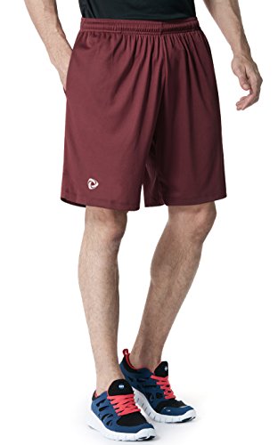 CLSL TM-MTP07-BRK_Medium j-RAL Tesla Men's Lightweight HyperDri Running Shorts With Pockets MTP07