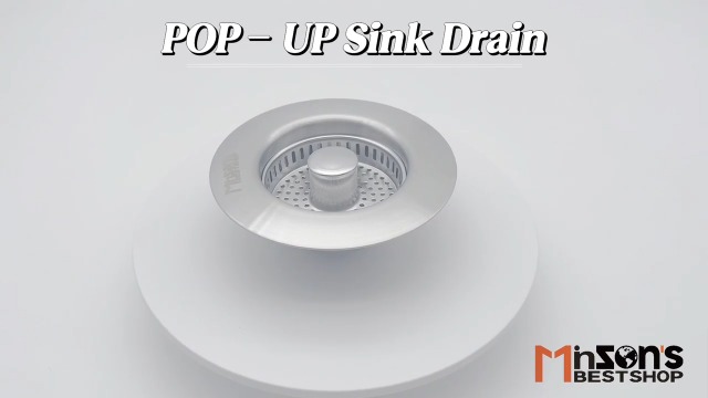 Tapón y colador de fregadero de acero inoxidable 3 en 1 miniatura 4