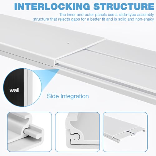Fensterabdichtung Klimaanlage Platte für Mobile Klimageräte, HOVCEH 4 Stück Fensterabdichtung Platte 16 x 43-140cm mit Abluftschlauch13/15cm, Fenster Klimaanlage Abdichtung Kit