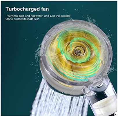 7 Color Changing with Water Temperature LED 360° Rotatable Micro-Nozzle Structure Built-in hydroelectric Generator Shower Head with 1.5 m Stainless Steel Hose