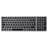 SATECHI Kompakte Kabellose Bluetooth Tastatur mit Hintergrundbeleuchtung – Bluetooth 5.0 & Multi-Device-Sync – Kompatibel mit 2020/2018 MacBook Air, iPad Pro, MacBook Pro (Deutsch)