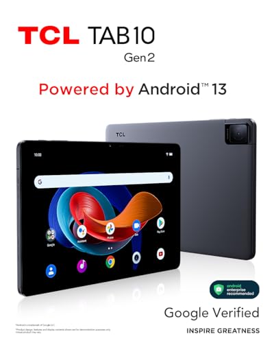 TCL Tab 10 Gen 2 Mediatek 64 Go 26,3 Cm (10.4") 4 Go Wi-FI 5 (802.11ac) Android 13 Gris