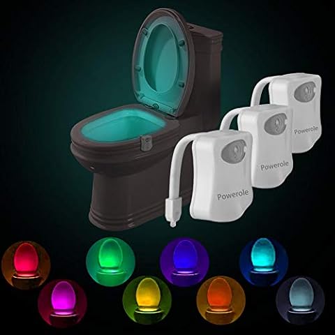 Powerole Motion Toilet Light - 3 Pack Waterproof Toilet Night Light Cover