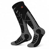 EIHBIEA Beheizbare Socken für Herren Damen (Schwarz/Grau EU)