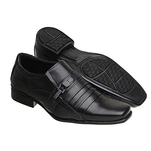 Kit 2 Pares Sapato Social Masculino Couro Legitimo (39,Preto)