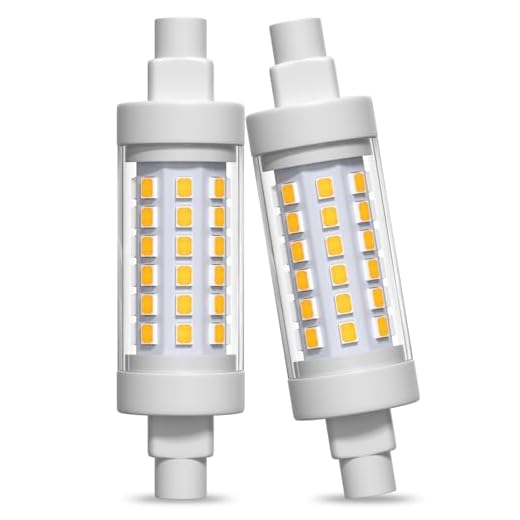 Lamptobe Dimmbar R7S LED 78mm 10W Naturaweiß 4000K, J78 LED Leuchtmittel Ersatz für Halogen, Doppelendiger Sockel für Flutlicht für Landschafts Beleuchtung, AC 220V-240V (2 Stück)