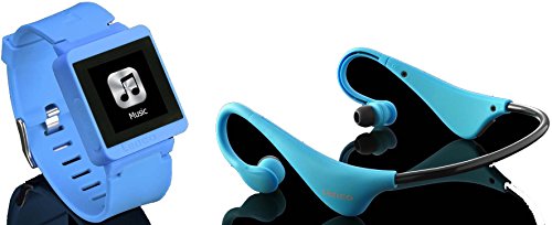 Preisvergleich Produktbild Lenco Bluetooth Sportuhr m.MP3 MP3Sportw100BL+Heads