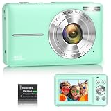 Digital Camera 1080P 44MP Vlogging Camera for Kids Teens, FHD Compact Portable Photo Camera with 2.4" Screen 16X Zoom, Anti-shake Mini Camera for Beginners Students Boys Girls-Green