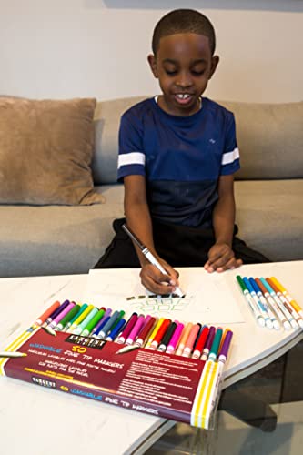 Sargent Art 50 Count Fine Tip Washable Markers Pack, Assorted Colors, Child Safe Breathable Caps, Non-Toxic Red #TOP3