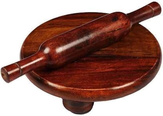 Buy Wooden Wooden Chakla-Belan/Wooden Polpat-Roti Roller/Rolling Pin ...