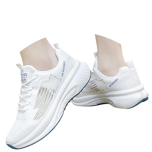 Baskets blanches femme chaussures de course confortables et légères loisirs - 2