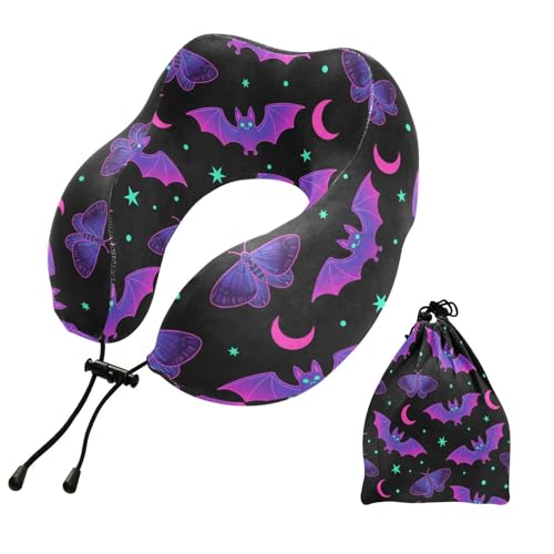Almohada de espuma viscoelástica para viaje portátil miniatura 1