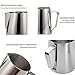 Milk Frothing Pitcher Cup, 12oz/350ML Milk Frother Cup Stainless Steel Steaming Pitcher Milk Jug Coffee Latte Art Cappuccino Espresso Machine Accessories Barista Steam Pitchers Attached Dessert Spoons