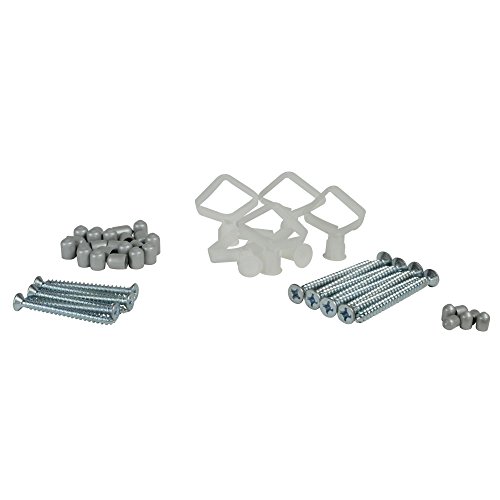 Rubbermaid Fast Track Adjustable Closet System Hardware Kit, Pantry Organizer/Storage, Satin Nickel, White #TOP2