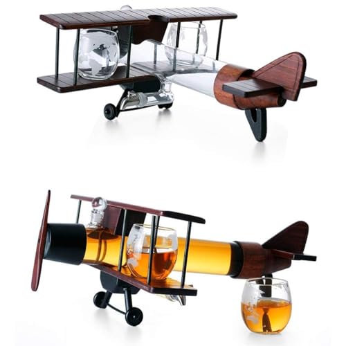 Image of Whiskey Decanter with Antique Crystal Clear (Aircraft Model Decanter Set)
