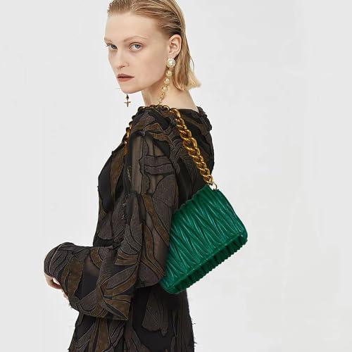 Montana West Quilted Small Shoulder Bag for Women Y2K Trendy Cute Clutch Underarm Purse with 2 Removable Straps2