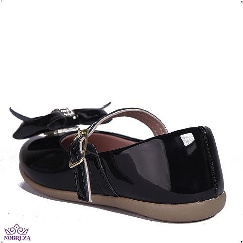 Sapatilha Infantil Menina Feminino Daminha Strass Tamanho:29;Cor:Preto