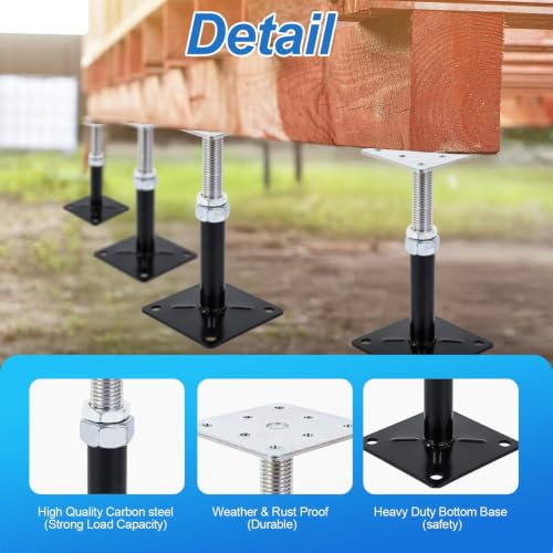 4-Pack Adjustable House Jack for The Floor, Adjustable Supports, Post 16" to 20" by YXGJDP - Used condition - Image 4
