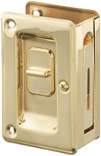 Stanley Hardware S404-040 PD250-62 Deluxe Pocket Door Latch in Brass , 2-3/8" x 3-3/4"