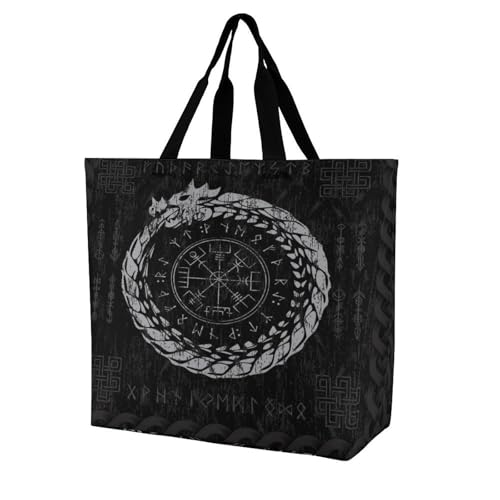Viking Norse Mythology Runic Circle Tote Bag Women's Purses