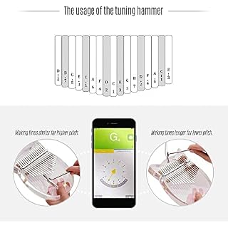 WPHGS Kalimba 17 Thumb Thumb Piano, piano de doigt acrylique transparent, cadeaux musicaux for enfants débutants for… - Les Beatles, Paul McCartney, John Lennon, RIngo Starr, George Harrison WPHGS Kalimba 17 Thumb Thumb Piano, piano de doigt acrylique transparent, cadeaux musicaux for enfants débutants for… – Image 5