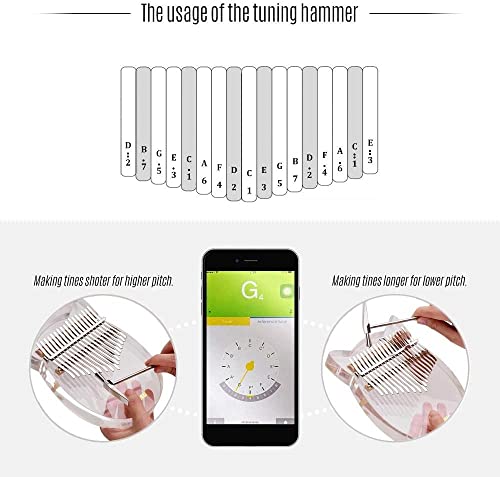 WPHGS Kalimba 17 Thumb Thumb Piano, piano de doigt acrylique transparent, cadeaux musicaux for enfants débutants for… - Les Beatles, Paul McCartney, John Lennon, RIngo Starr, George Harrison WPHGS Kalimba 17 Thumb Thumb Piano, piano de doigt acrylique transparent, cadeaux musicaux for enfants débutants for… – Image 6