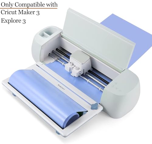 Image of Vinyl Roll Holder with Trimmer for Cricut Maker 3 and Explore 3 | Perfect for Clean Precise Cuts of Smart Vinyls and Heat Transfer Vinyl Iron On