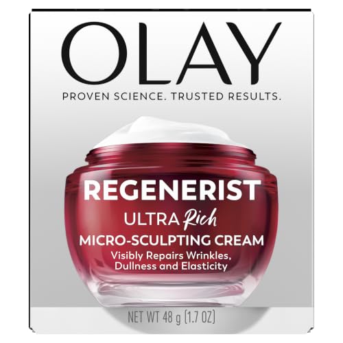 Olay Regenerist Ultra Rich Hydrating Face Moisturizer, 1.7 oz, Anti-Aging Cream with Niacinamide & Peptides, 24H Moisture, Visibly Firming, Non-Greasy for Face & Neck, Free of Parabens/Phthalates/Dyes - image 8
