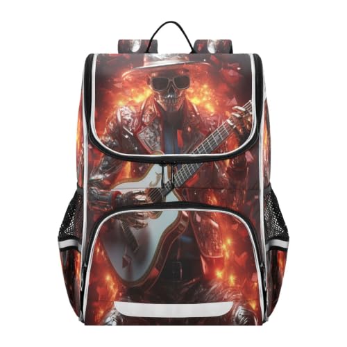 Sac à dos guitare cool de Noël pour le collège et le lycée des ados