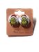 Grinch Earrings- Grinch Jewelry- Grinch Button- Christmas Earrings- Christmas Jewelry