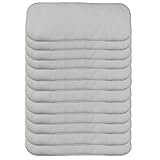 Happy Cherry Baby Stoffwindel Saugeinlagen 12 Stück Baumwolle BambuskohleSpucktücher Weiche Atmungsaktiv Babywindeln Weiß