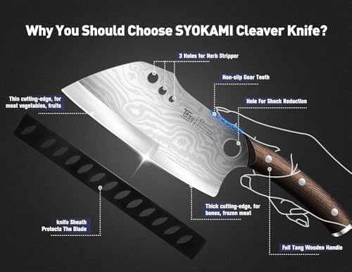 Syokami MULTIFUNCTION MEAT CLEAVER-7.7 INCH Meat Cleaver Chef Knife thumb #1